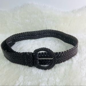 Vintage Chocolate Brown Braided Belt